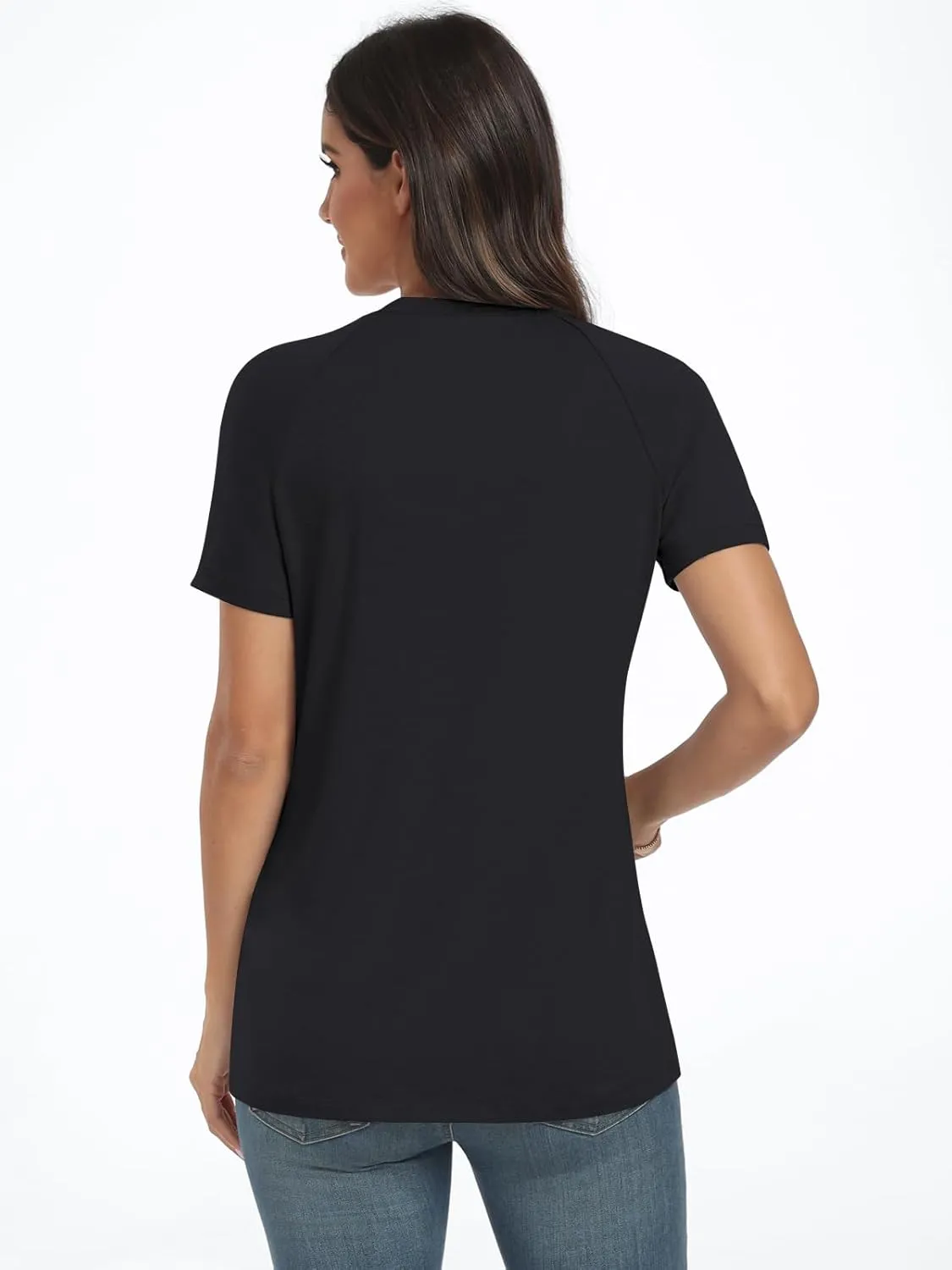 AUTOMET Womens Short Sleeve Shirts Business Casual Tops Summer Trendy Tshirts Dressy Tee Fashion Blouses Outfits 2025