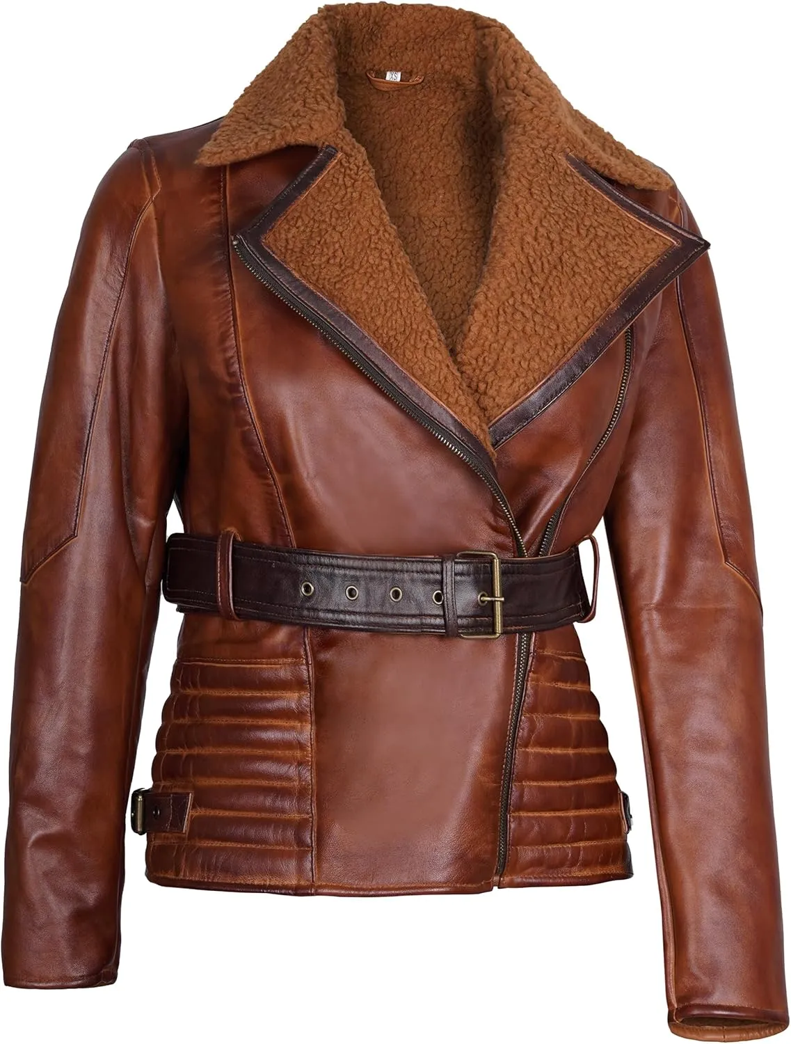 fjackets Leather Sherpa Jackets For Womens - Real Lambskin Shearling Jacket Womens