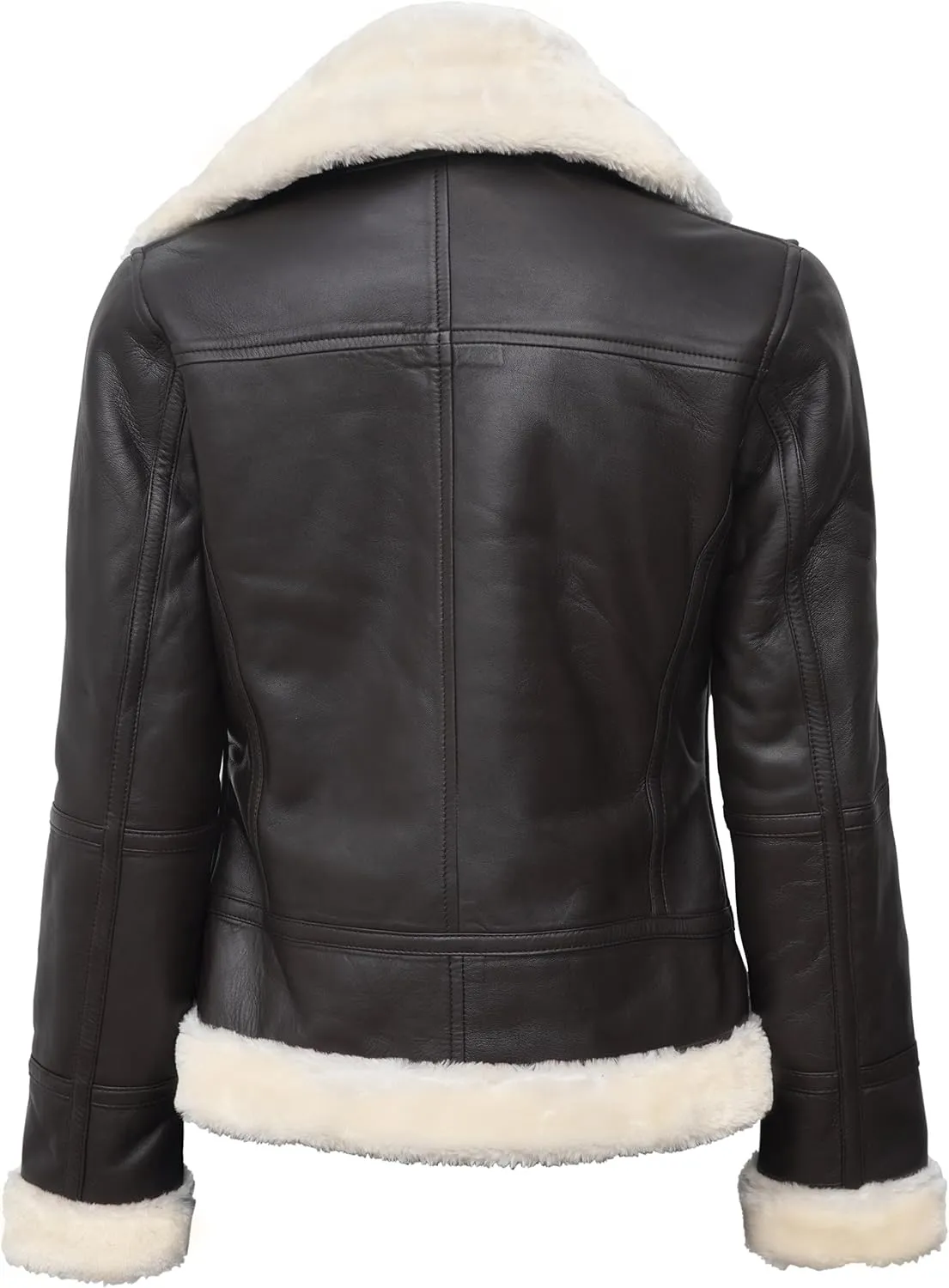 fjackets Leather Sherpa Jackets For Womens - Real Lambskin Shearling Jacket Womens