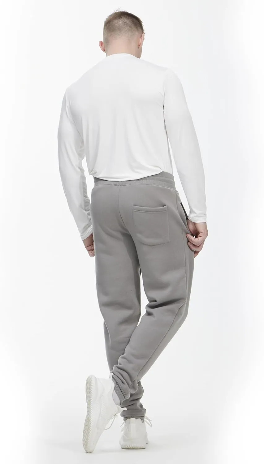 Mens Sweatpants with Pockets, 3 Pack Fleece Casual Jogger for Men Athletic Pants with Drawstring