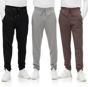 Mens Sweatpants with Pockets, 3 Pack Fleece Casual Jogger for Men Athletic Pants with Drawstring