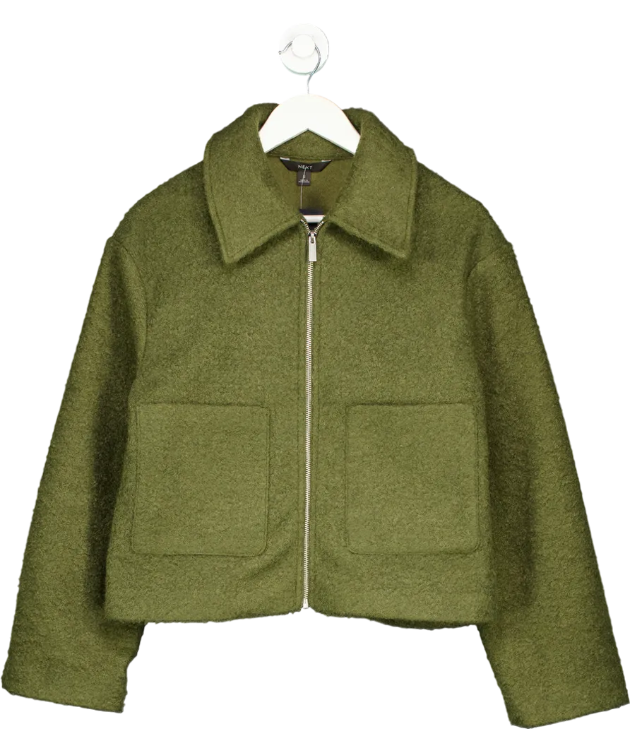 Next Green Wool Look Jacket UK S