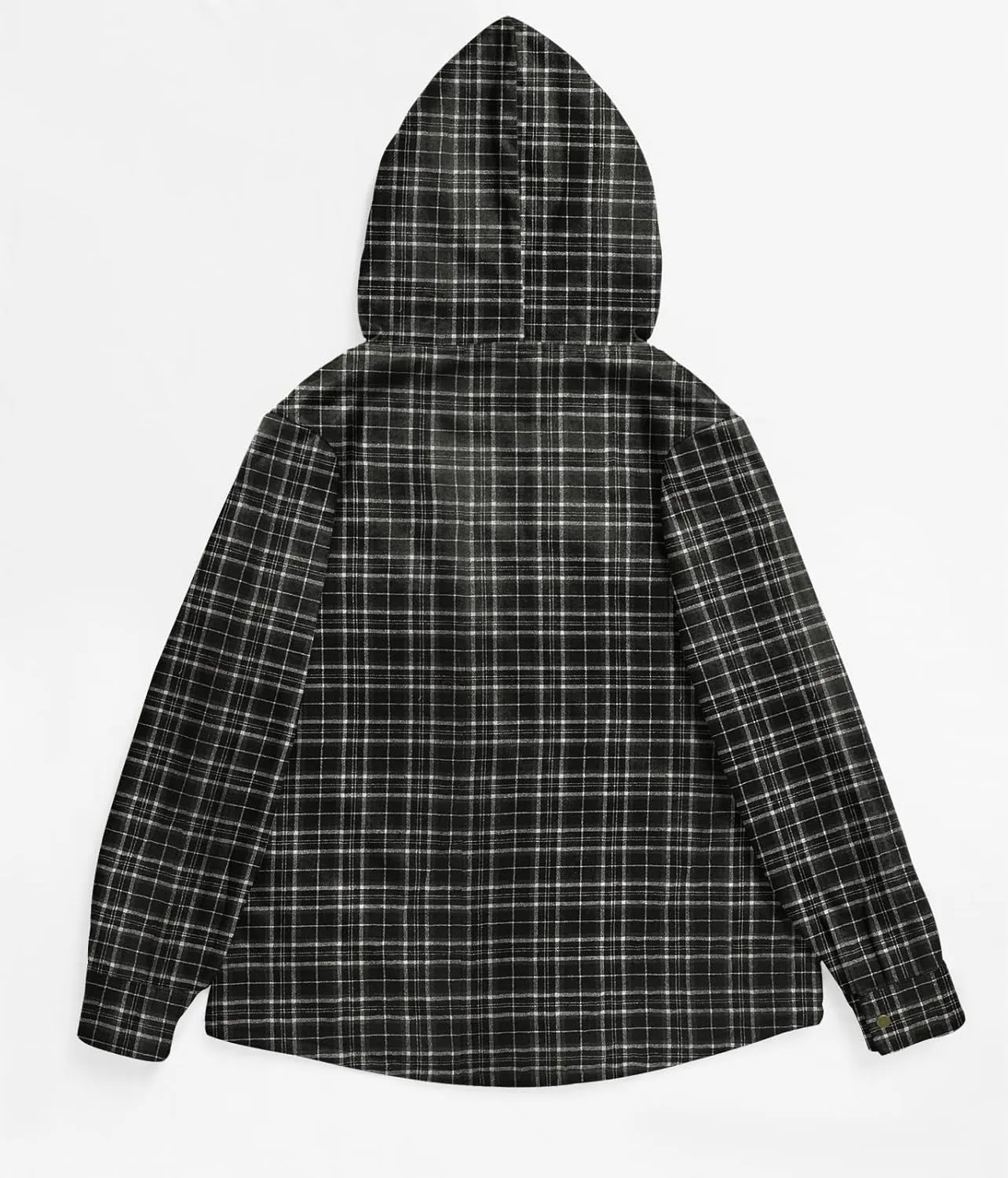 [Updated with Pockets] Womens Plaid Fleece Jacket Long Sleeve Button Down Hooded Jackets Warm Coat for Winter Fall