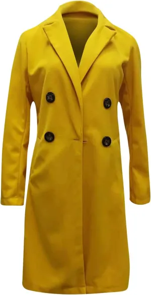 Winter Coats for Women Basic Essential Double Breasted Midi Wool Blend Pea Coats 2022 Blazer Jackets for Women Winter Coat