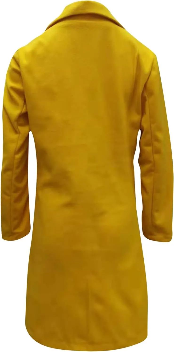Winter Coats for Women Basic Essential Double Breasted Midi Wool Blend Pea Coats 2022 Blazer Jackets for Women Winter Coat